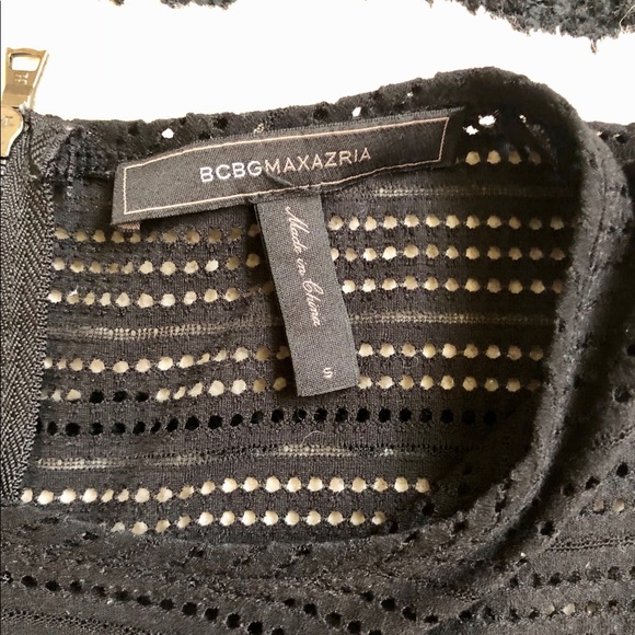 BCBG MAXAZARIA Black Peplum Top - Picture 3 of 4